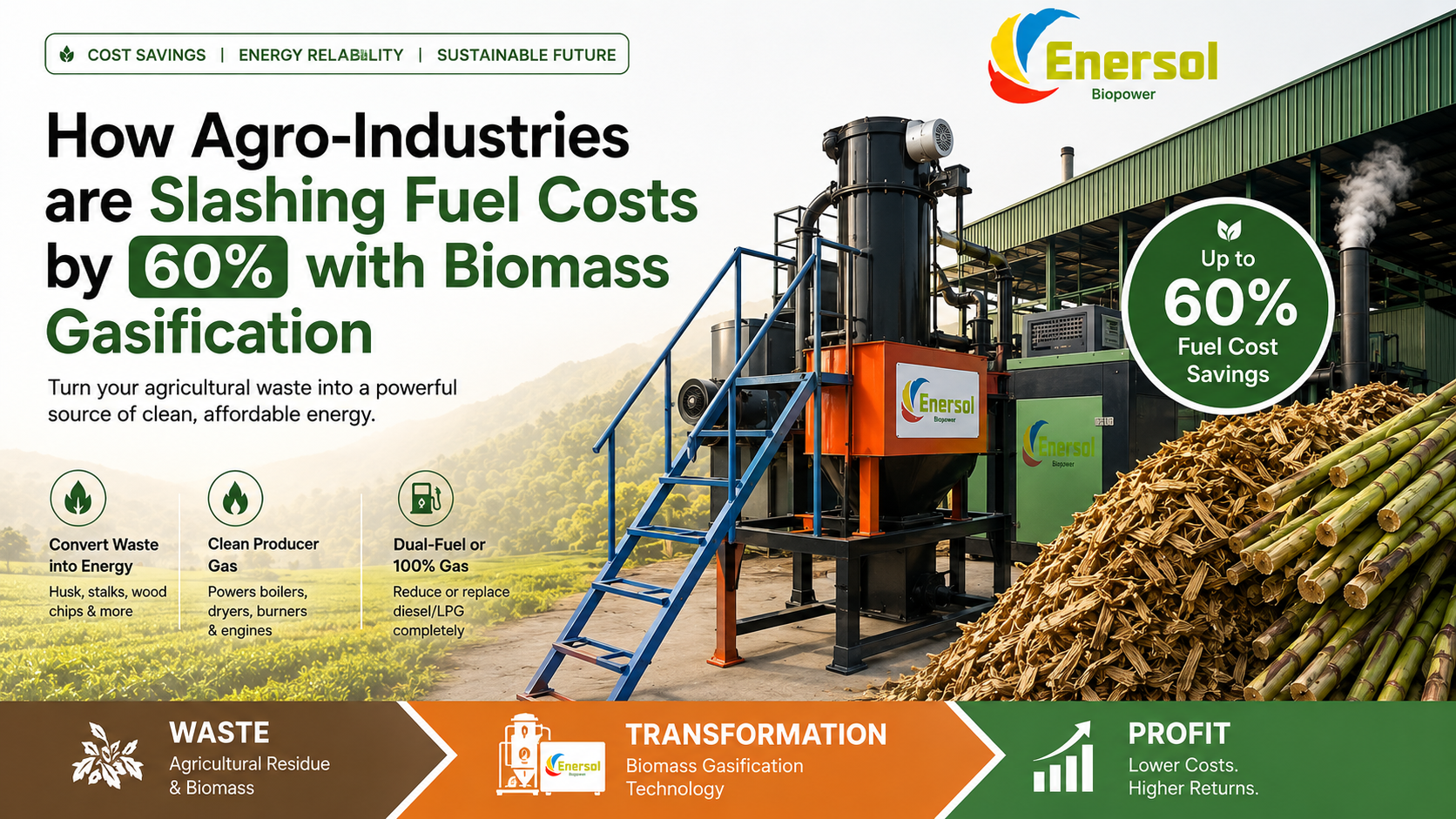 How Agro-Industries are Slashing Fuel Costs by 60% with Biomass Gasification