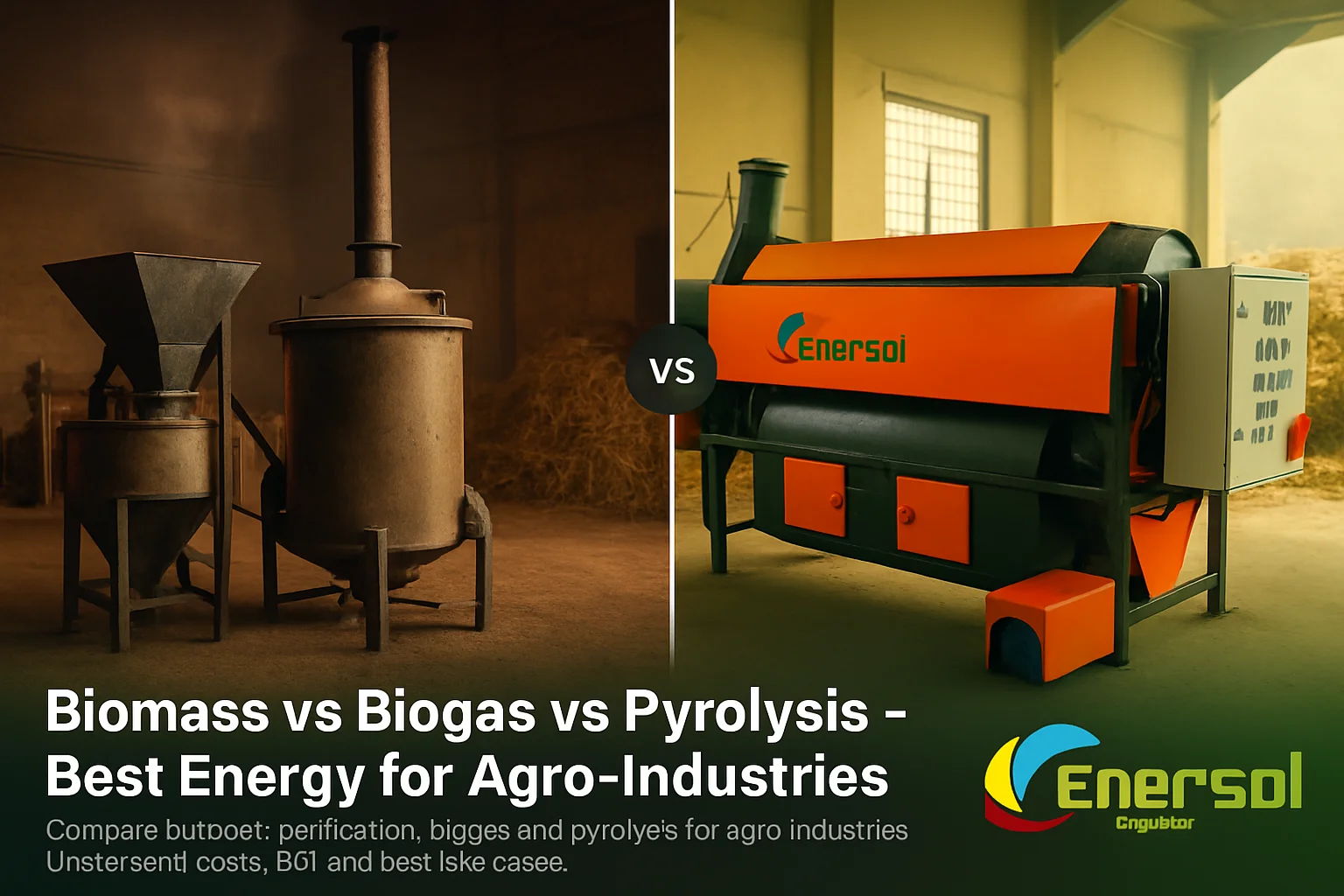 Biomass vs Biogas vs Pyrolysis – Best Energy for Agro-Industries