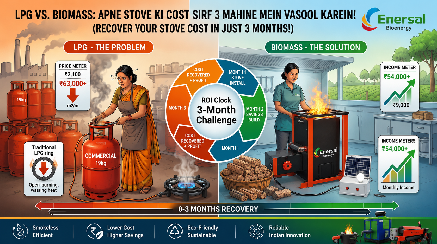LPG vs Biomass Stove Cost Recovery ROI Guide