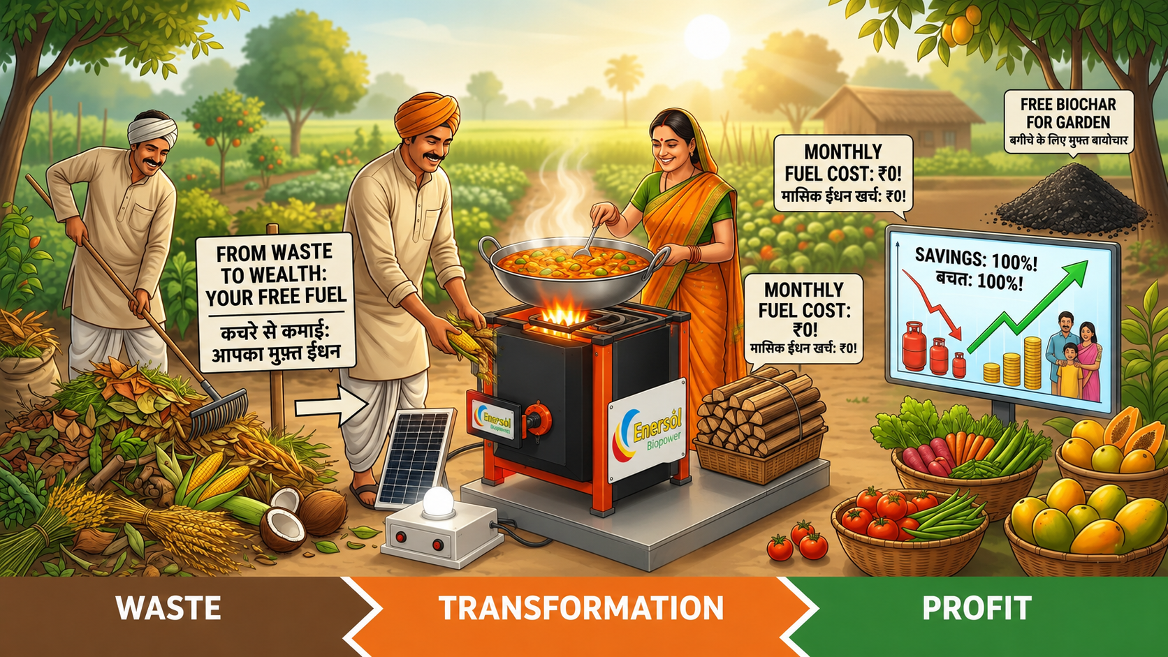 Turn Garden and Farm Waste into Free Cooking Fuel with Biomass Stove