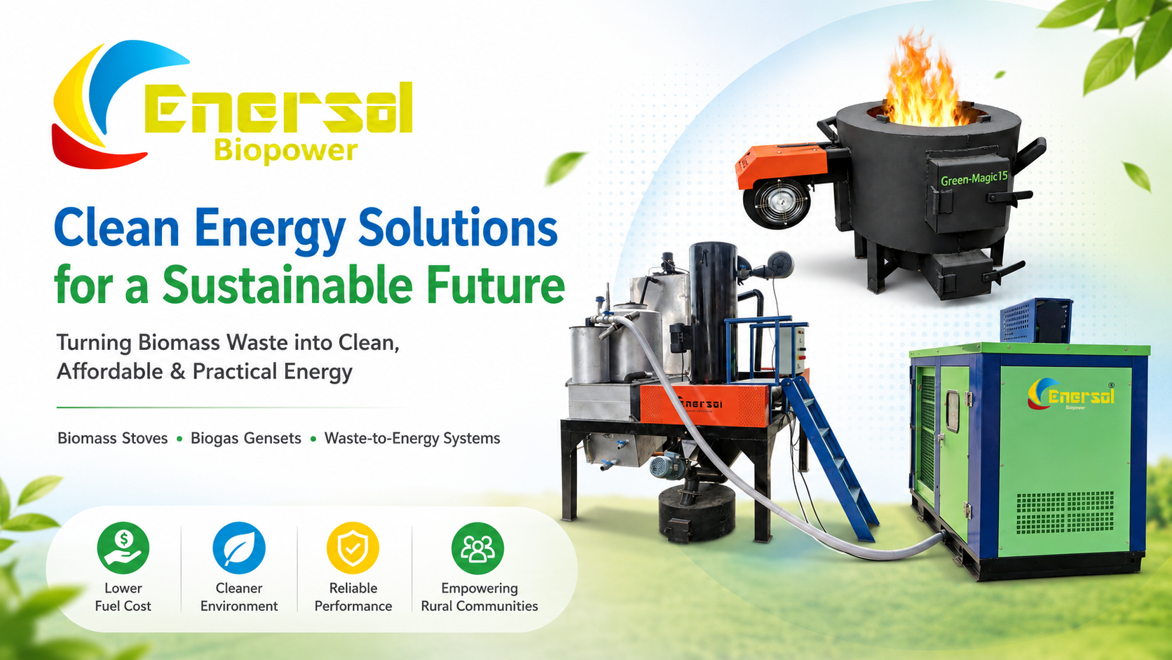 Village Canteen Biogas Genset Renewable Electricity